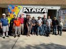 Members from W8LT and W8ATR outside the ATARA STEM trailer. [John Ross, KD8IDJ, photo.]